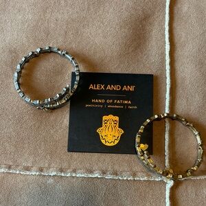 Alex and Ani Hand of Fatima bracelets